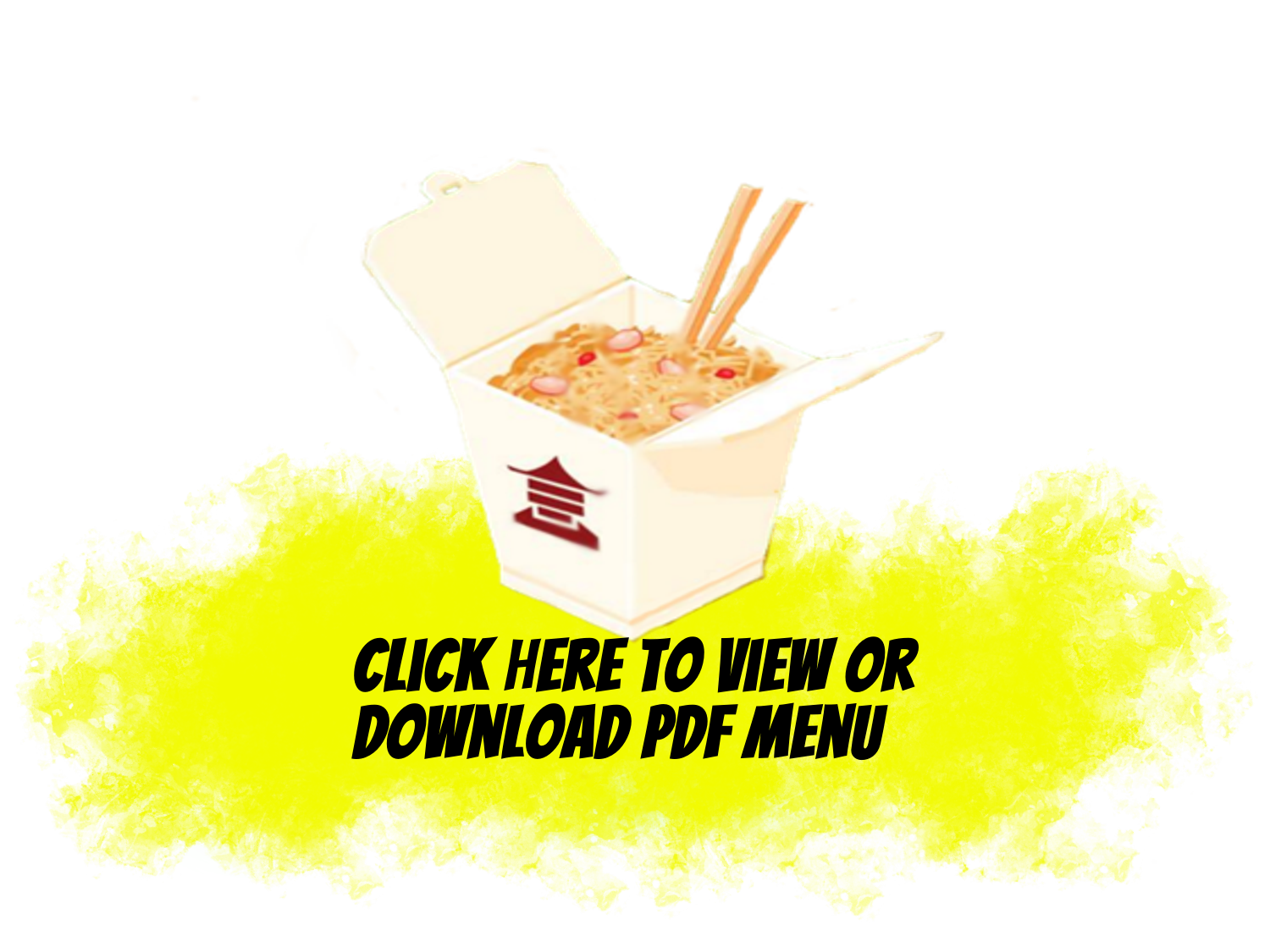 image of takeout box with link to pdf menu